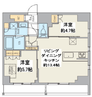 クレストコート東日暮里の間取り
