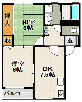 センターフィールド宝塚Ⅰの間取り