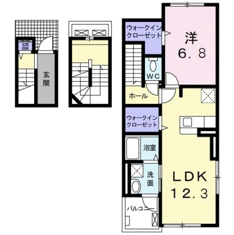 クラール　大島　Ｂの間取り