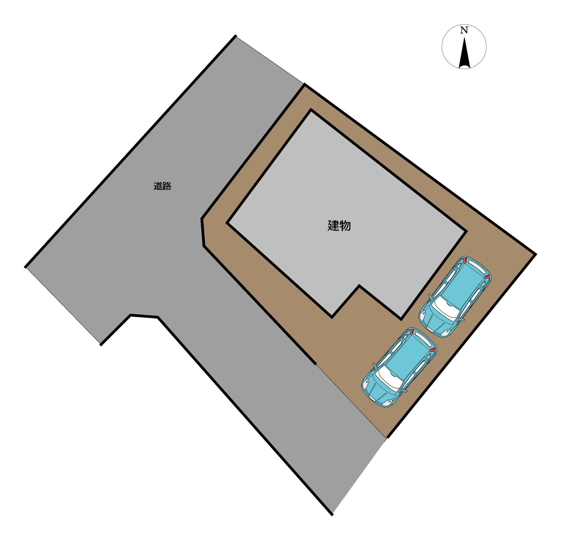 八戸市大字大久保字行人塚の区画図
