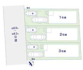 福岡市東区筥松１期　３号棟の区画図