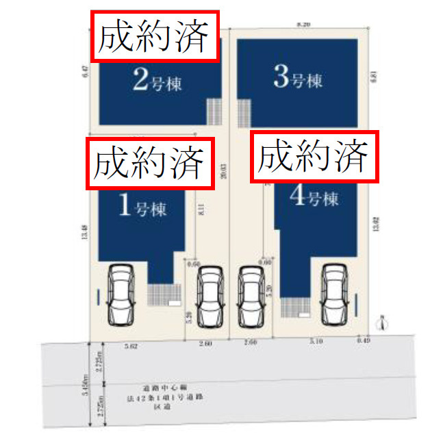 杉並区今川4丁目　新築戸建　残1棟の区画図|区画図

現地ご見学希望・資料請求などお気軽にお問い合わせ下さい！
03-5990-5201