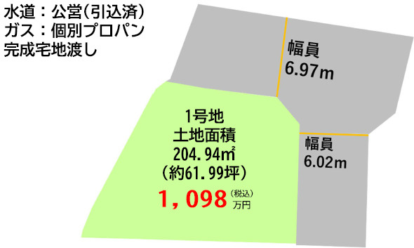 仲介手数料不要　よかタウン売地合志市野々島５期【西合志中央小・西合志中】
