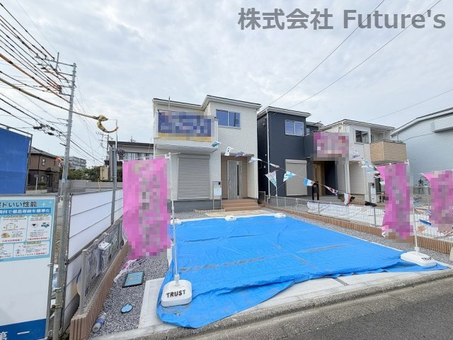 八潮市緑町3丁目　新築戸建　全2棟　2号棟の外観|現地の写真になります。