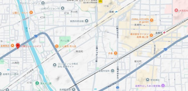 川西エンビィハイツの地図