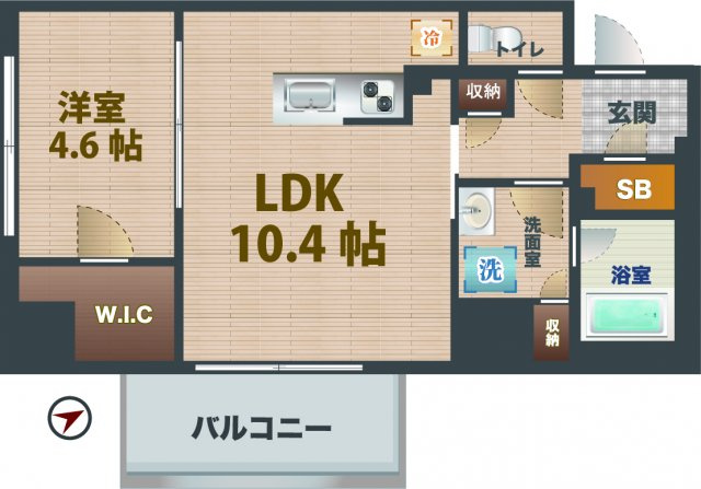 【間取り】 | グロリアス西荻窪 | 1LDKのお部屋です。