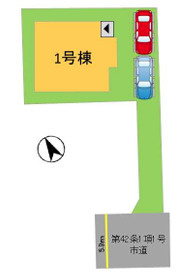 福岡市博多区浦田１丁目１２期　１号棟の区画図