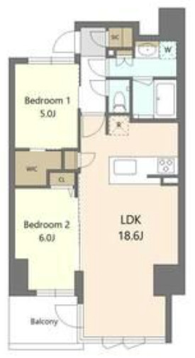 S-RESIDENCE谷町六丁目aloの間取り