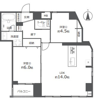 サングレイス横浜駅東の間取り