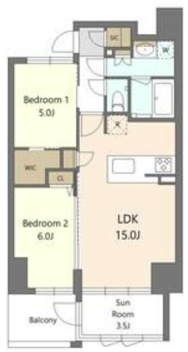 S-RESIDENCE谷町六丁目aloの間取り
