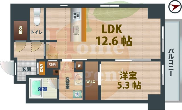 【間取り】 | グロリアス西荻窪 | 1LDKのお部屋です。