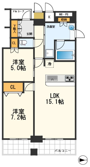 【間取り】 | ジオタワー高槻ミューズガーデン