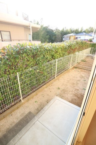 ECO SOLEIL B棟のバルコニー