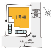 桶川市朝日5期　新築一戸建て　KEIAI GRACE　01の区画図|1号棟
