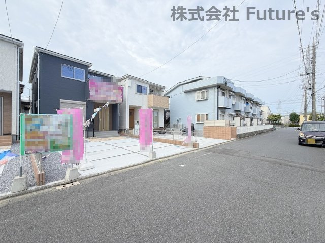 八潮市緑町3丁目　新築戸建　全2棟　3号棟の前面道路含む現地写真|前面道路含む現地写真です。