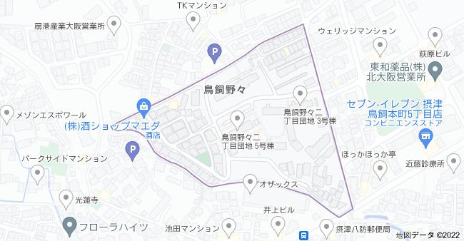 ア・ラ・モードTNの地図