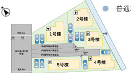 糟屋郡粕屋町内橋東１丁目３期　２号棟の区画図