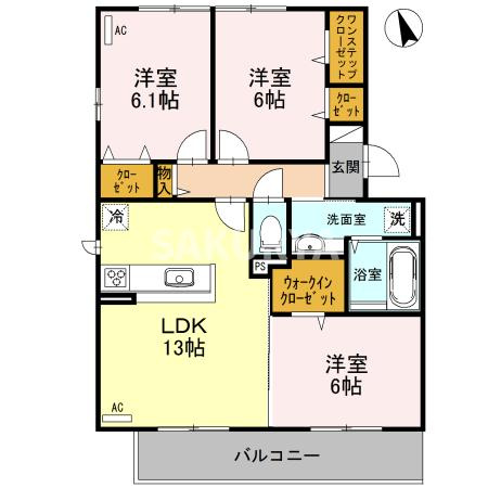 Gran Pliz「グランプリス」の間取り