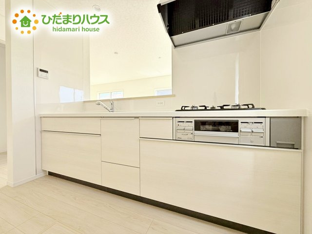 【キッチン】 | ひたちなか市津田第3　新築戸建　2号棟 | ご夫婦やお子様と料理をする時間が楽しくなる使い勝手の良いキッチンです(^^)/