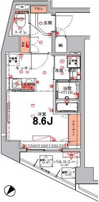 ハーモニーレジデンス東京イーストゲートの間取り