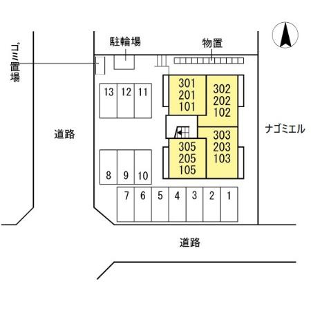 ナゴミエル/エミアス ナゴミエルの区画図
