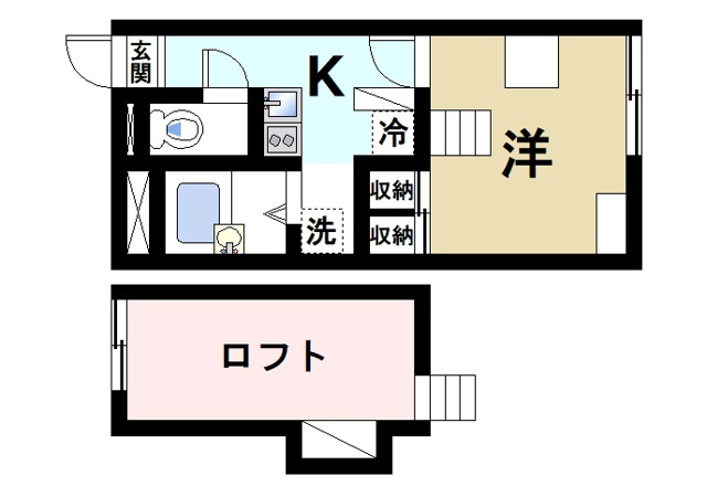 レオパレスＹＯＵ池沢の間取り|使いやすい間取りです