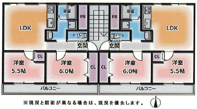 高津橋農住団地A棟の間取り