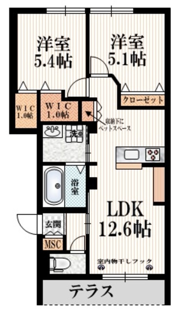 ＳＯＬＡＴＩＯの間取り