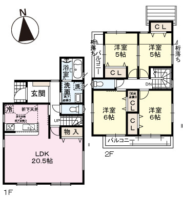小倉台４丁目　新築戸建の間取り