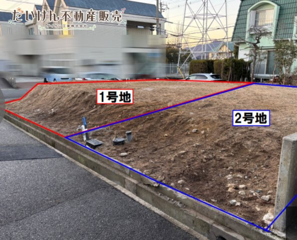 小倉台４丁目　新築戸建の前面道路含む現地写真