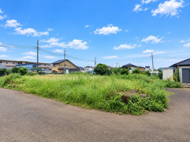 三郷市　彦音2丁目　売地の前面道路含む現地写真|約82坪のゆとりある土地。農園や資材置場としてご検討いただけます。