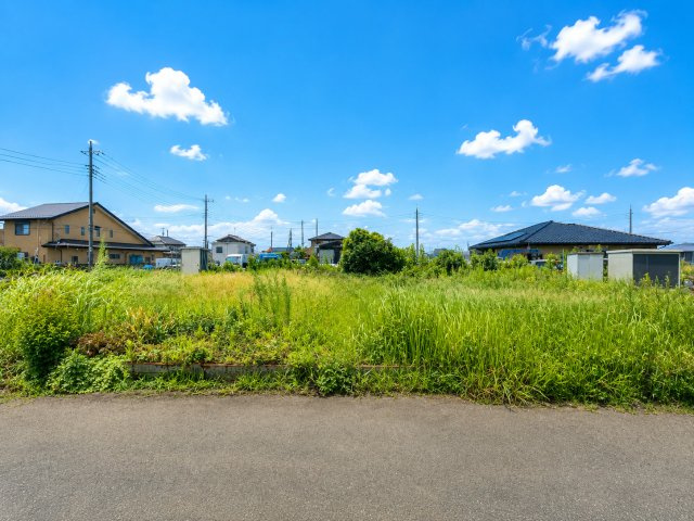 三郷市　彦音2丁目　売地の外観|開放感のある現地。現在は農園・資材置場として利用されています。