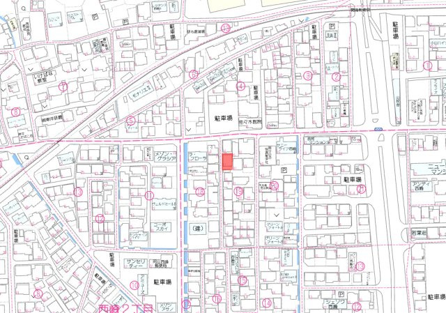 北区西崎１丁目　1区画の地図