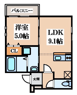 【間取り】 | フジパレス住道Ⅲ番館