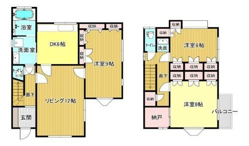 新高根五丁目貸家の間取り