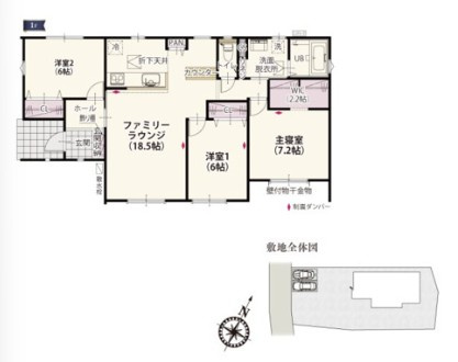 【間取り】 | クライン本庄市今井 第9期　【平屋】新築住宅 | ≪2号棟≫