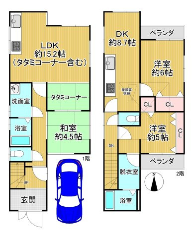 和泉市上町戸建の間取り