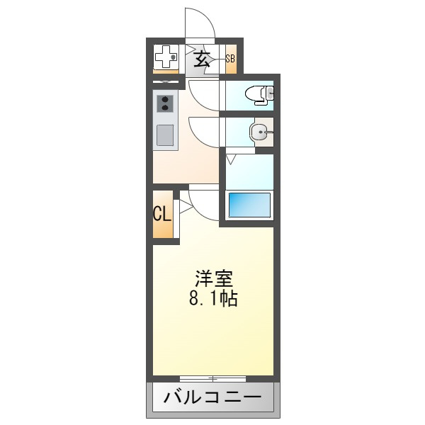 大阪市淀川区十三東４丁目の賃貸マンションの間取り
