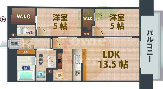 【間取り】 | ザ・パークハウス東中野プレイス | 2LDKのお部屋です。