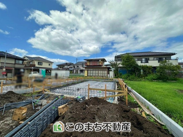 CRADLEGARDEN高根沢町宝積寺第18の外観|建築中現地写真（同社施工の完成物件・モデルハウスがご見学できます）