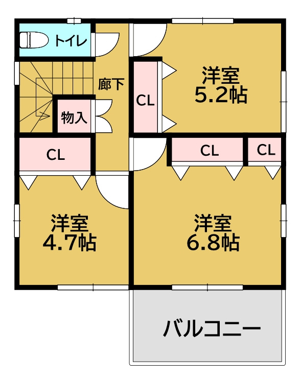 リベロスクエア宜次　2号棟の間取り