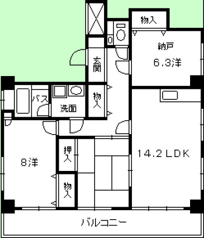 グランドールアサヒの間取り