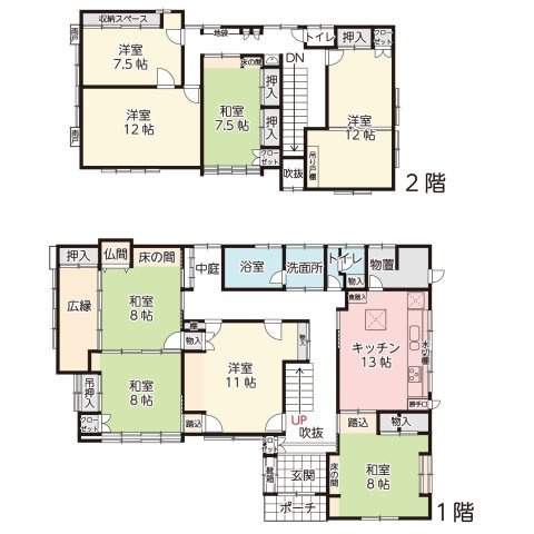 【間取り】 | 上山市鶴脛町1丁目