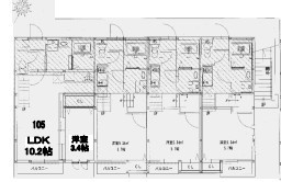 福岡市南区大楠１丁目のアパートの区画図