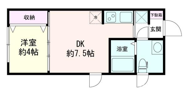 大田区南雪谷２丁目のアパートの間取り