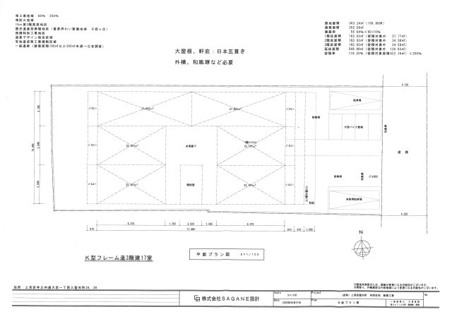 仮）フラッティ聖天町の土地図
