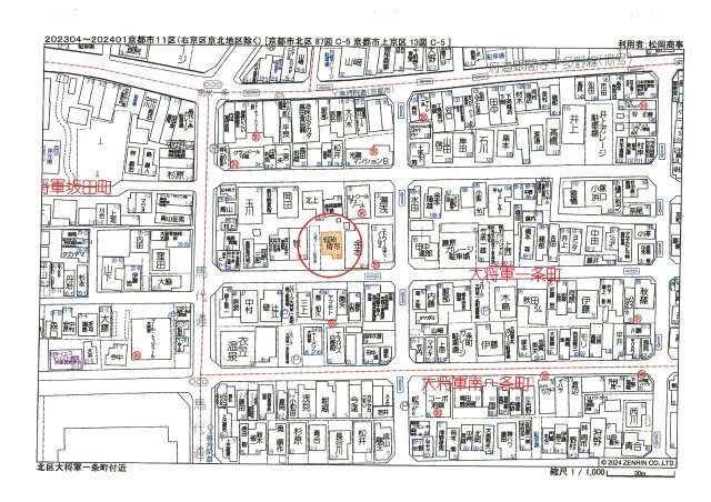 仮）フラッティ大将軍一条町の地図