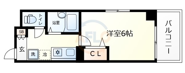 ラナップスクエア南森町の間取り|ラナップスクエア南森町　開放感ある間取り