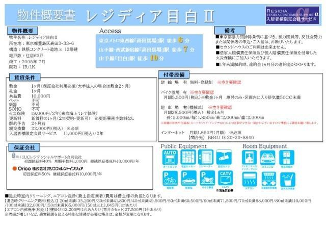 レジディア目白Ⅱの地図