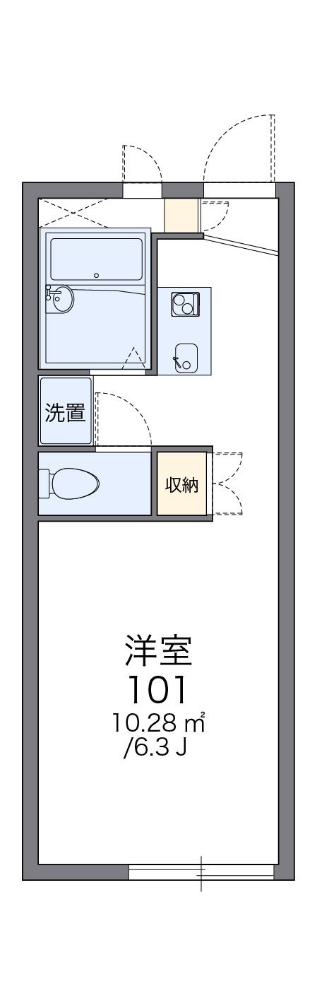 レオパレスパルフェの間取り